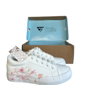JABASIC Classic Lace Up Platform Floral Print Women's Shoe Size 8 #B1649A